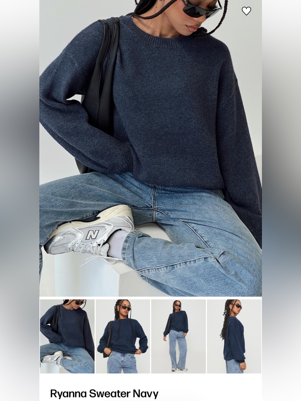 Princess Polly Ryanna Sweater in Navy